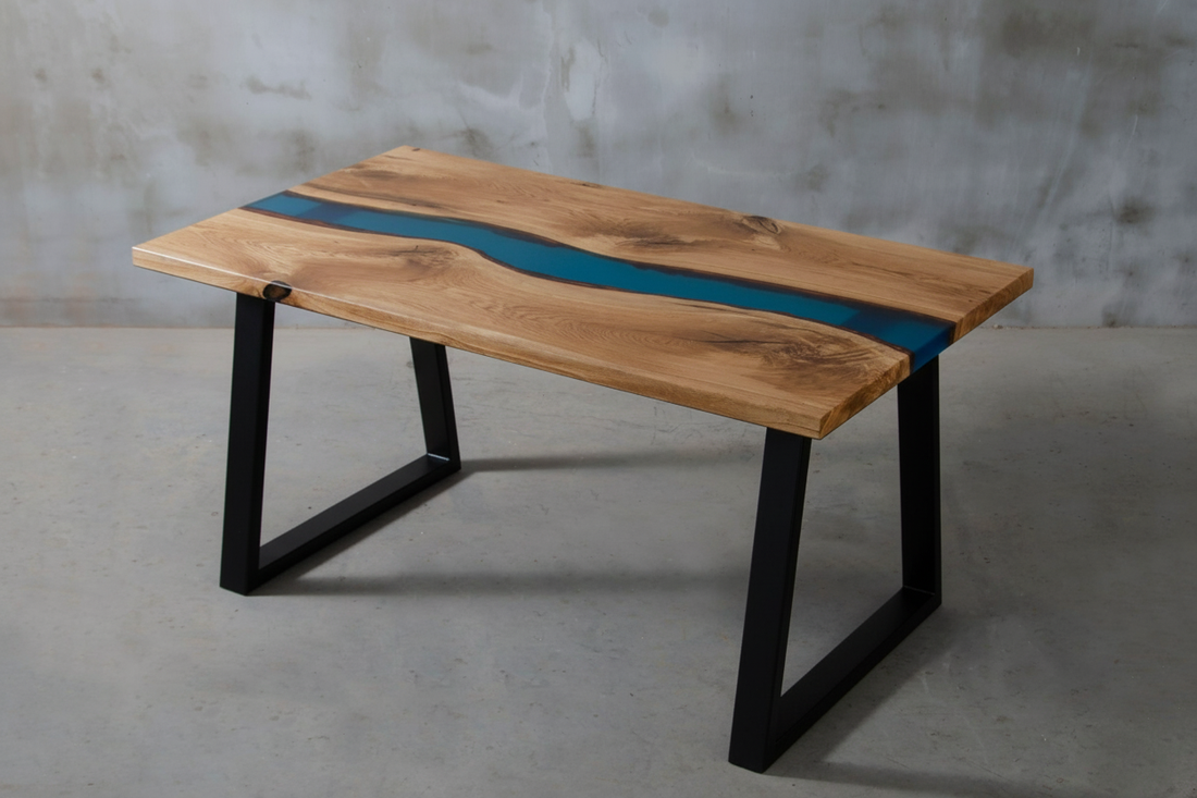 Wabi Blue Epoxidharztisch
