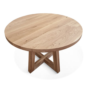 Tulip Round Oak Dining Table