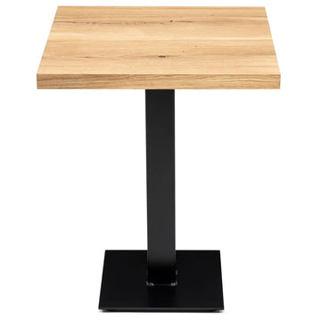 Table de bistrot sur piédestal en chêne massif 