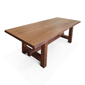 Table à manger extensible rustique en chêne massif
