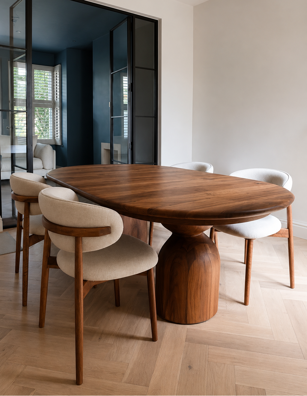 Loulou Uitschuifbare Ronde Eettafel van Notenhout 