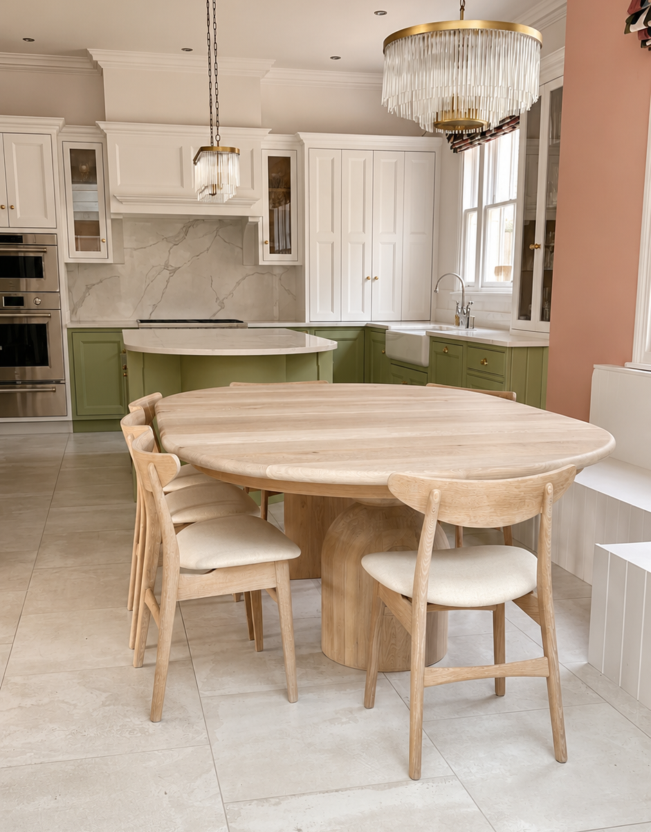 Loulou Verlengbare Ronde Eiken Eettafel 