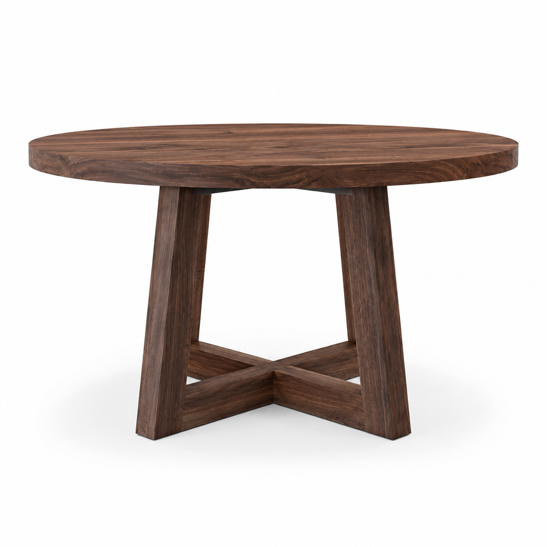 Table à manger ronde en chêne Oak, piètement tulipe 