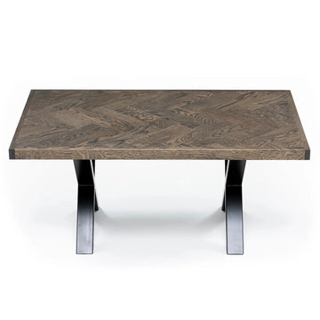Table basse à chevrons Astrid en chêne charbon | S10 Home