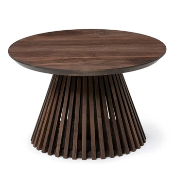 Table basse ronde Vivien en noyer chocolat | S10 home